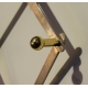 Porte-manteau en fer nickelé et laiton doré