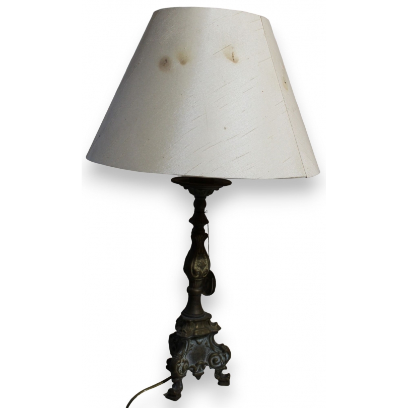  Cièrge en laiton montée en lampe sur  Moinat SA  - Antiquités décoration