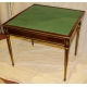 Table à jeux Louis XVI avec losanges en laiton