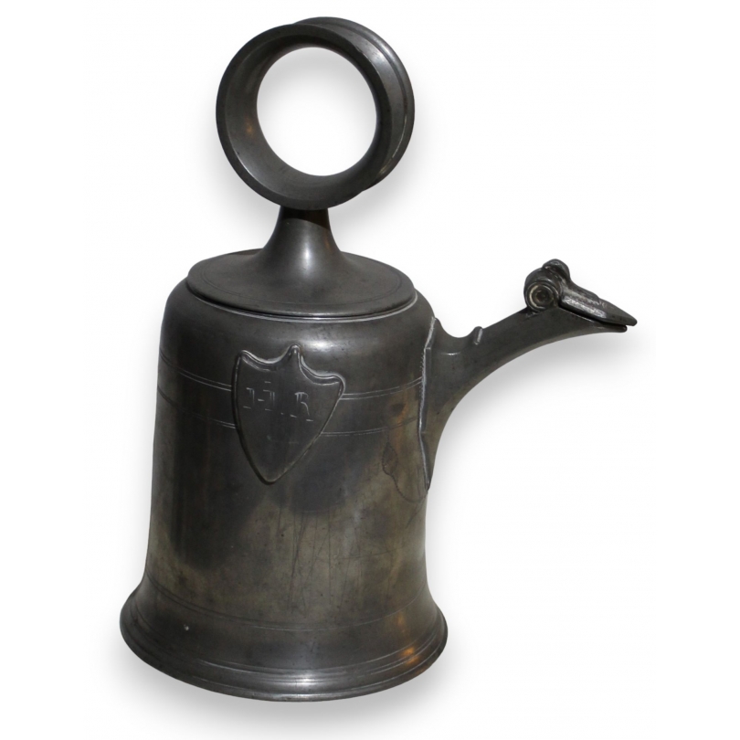 "HR" pewter candlestick, Zurich, from Moinat SA – Antiques and decorative items