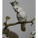 Arbre en bronze avec 8 perroquets en porcelaine