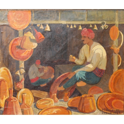 Paintings | Painting entitled ‘Uskub’ by M. AMIGUET, 1929, Moinat SA  – Antiques and home décor