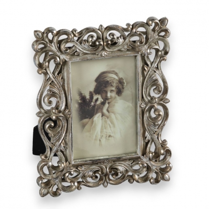 Cadre photo "Entrelacs" argenté, grand sur Moinat SA  - Antiquités décoration 