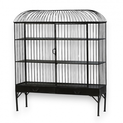 Grande cage à oiseau avec étagères sur  Moinat SA  - Antiquités décoration