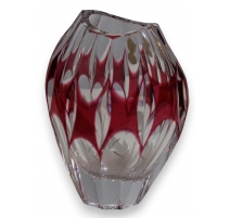 Vase ovale en cristal rouge par NACHTMANN