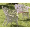 Fauteuil Fougère en fonte d\'aluminium blanche