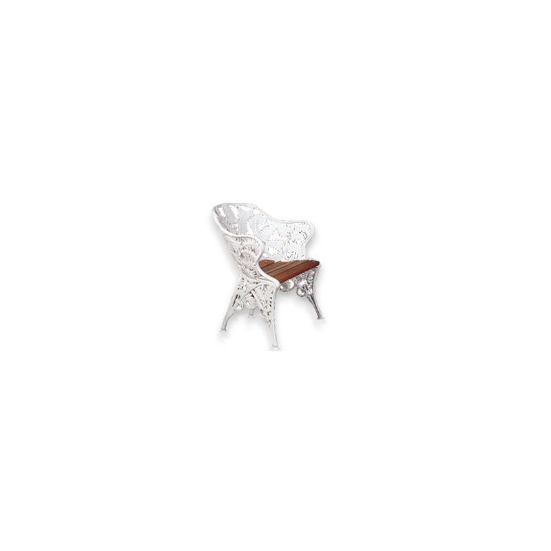 Fauteuil Fougère en fonte d\'aluminium blanche