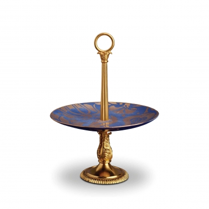 Présentoir en porcelaine et doré 24k