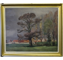 Tableau "Paysage". Signé A. ROUILLER 67