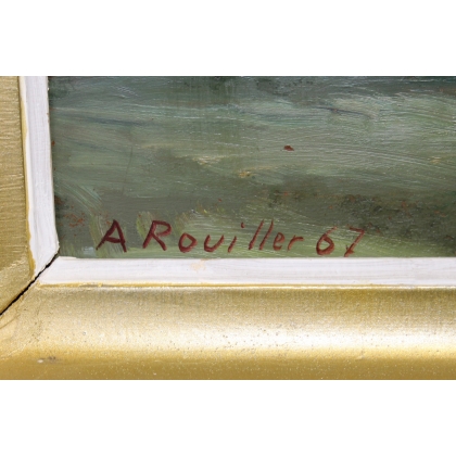 Paintings | Painting entitled ‘Landscape’. Signed A. ROUILLER 67 Moinat SA  – Antiques and home décor