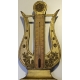 Baromètre Empire forme lyre signé DUVALDESTIN