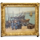 Tableau "Port de Concarneau" signé J GUYOT-GUILLAI