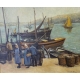 Tableau "Port de Concarneau" signé J GUYOT-GUILLAI