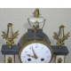 Louis XVI clock, white and gra
