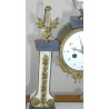 Louis XVI cantilever clock in white and grey marble at  Moinat SA  - Antiques and home décor