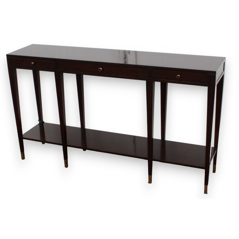 "La Moda Nuovo" console table in mahogany and brass at  Moinat SA  - Antiques and home décor