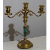  Paire de bougeoirs, en vermeil et malachite. sur  Moinat SA  - Antiquités décoration