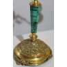  Paire de bougeoirs, en vermeil et malachite. sur  Moinat SA  - Antiquités décoration