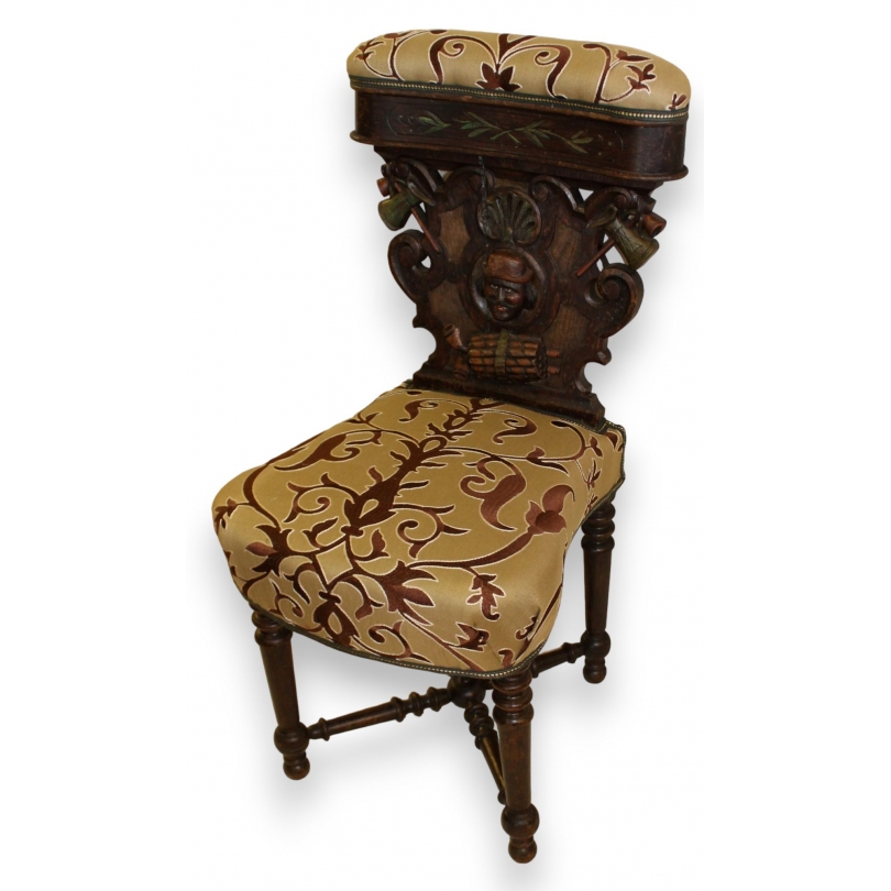 Chaise de fumeur avec dossier à couvercle