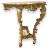 Louis XV console table in carved wood with a marble top from  Moinat SA  - Antiques and home décor