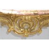 Louis XV console table in carved wood with a marble top from  Moinat SA  - Antiques and home décor