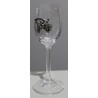 Set of 6 wine glasses decorated with brass grapes by Moinat SA – Antiques and home décor
