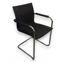 Fauteuil cuir noir par ART COLLECTION