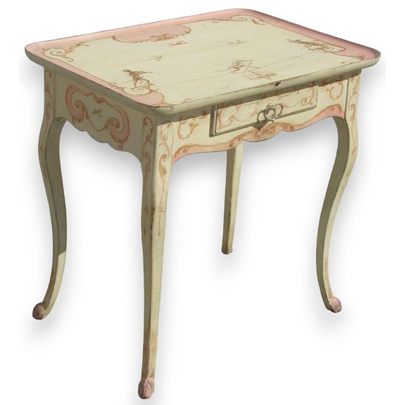 Petite table Louis XV peinte.