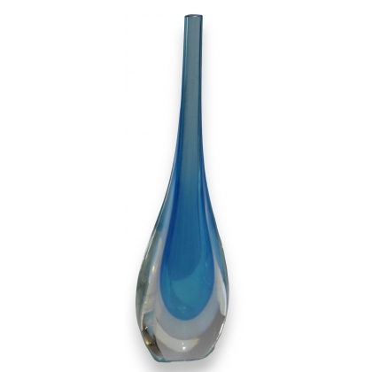  Vase en verre de Murano bleu sur  Moinat SA  - Antiquités décoration