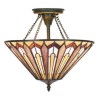 Suspension style Tiffany, formes géométriques