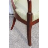 Fauteuil gondole Empire en acajou, tissus vert