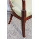 Fauteuil gondole Empire en acajou, tissus vert