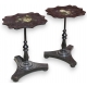 Paire de petites tables noires