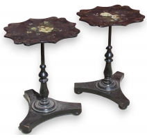 Pair of small Régence tables,