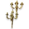 Pair of Louis XVI wall lights with three bulbs. From Moinat SA – Antiques and home décor