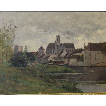 Paintings | Painting entitled ‘Moret-sur-Loing’ signed L. BOULANGER Moinat SA  – Antiques and home décor