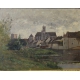 Tableau "Moret s/ Loing" signé L. BOULANGER