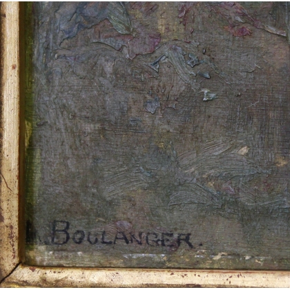 Paintings | Painting entitled ‘Moret-sur-Loing’ signed L. BOULANGER Moinat SA  – Antiques and home décor