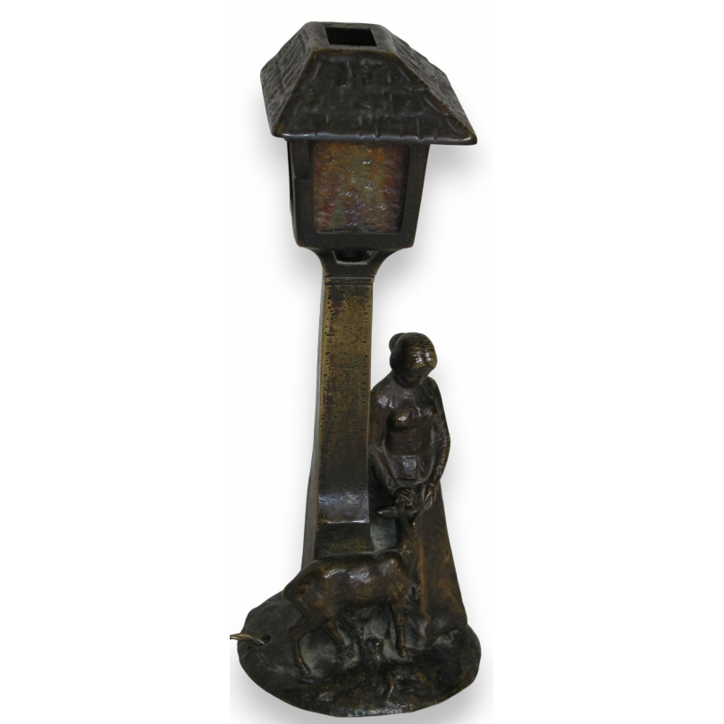  Lampe 1900 "Chèvre et Femme". sur  Moinat SA  - Antiquités décoration