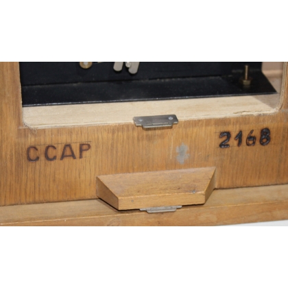 Art Deco walnut clock-cum-moneybox from Moinat SA – Antiques and home décor