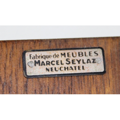 Art Deco walnut clock-cum-moneybox from Moinat SA – Antiques and home décor