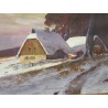 Paintings | Painting: ‘Farm in the Snow’. Moinat SA  – Antiques and home décor