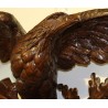 Dessus de porte sculpté \"Aigle et mouflon\"