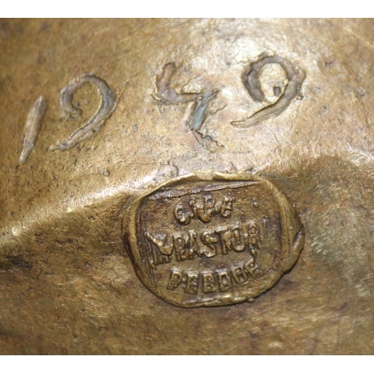 Buste d\'un homme en bronze signé Fr. SCHMIED