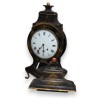 Black Neuchâtel-style clock with gold-coloured rose motifs at  Moinat SA  - Antiques and home décor