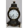 Black Neuchâtel-style clock with gold-coloured rose motifs at  Moinat SA  - Antiques and home décor