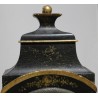 Black Neuchâtel-style clock with gold-coloured rose motifs at  Moinat SA  - Antiques and home décor