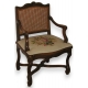 Régence caned armchair. Covere