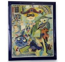 Tableau "Harlequin" signé JEAN MONOD