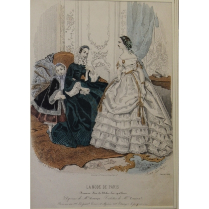 Engraving ‘La mode de Paris’ by Anais TOUDOUZE at Moinat SA – Antiques and decorative items – Engravings, lithographs